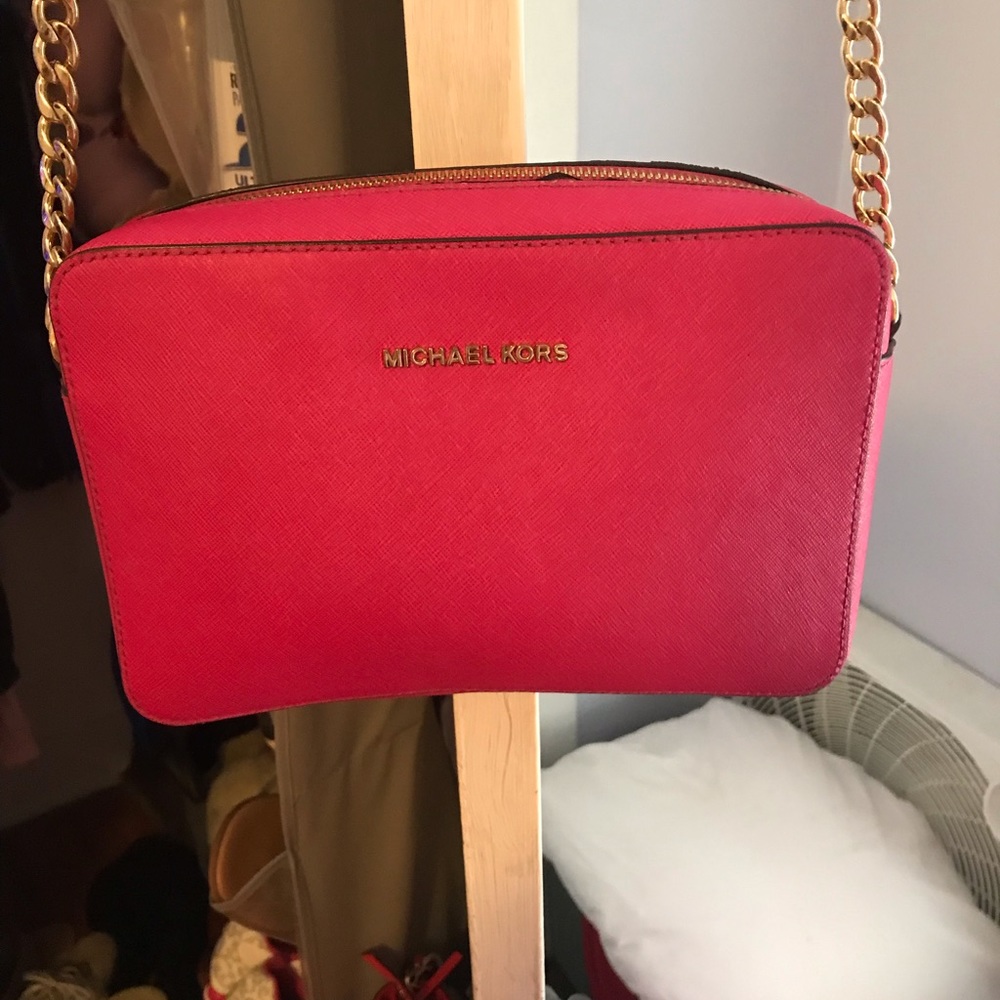 Michael Kors Pink/“Raspberry” Crossbody Purse
